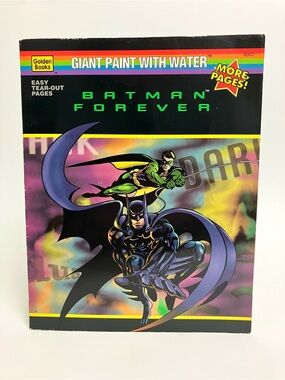 Vintage Batman 1995 Forever Giant Paint with Water Activity Book DC Comics 90s